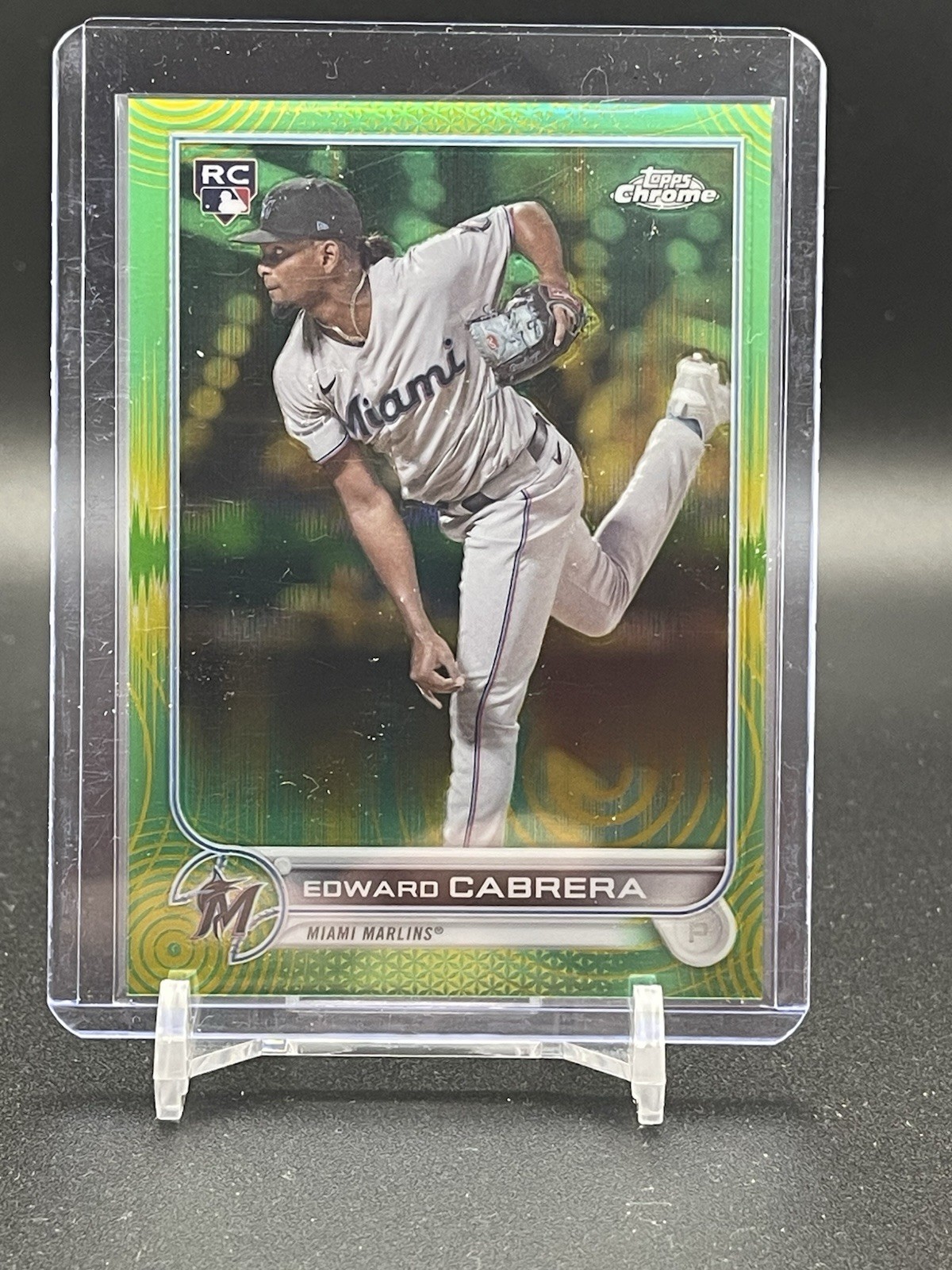 2022 Topps Chrome Sonic Green Yellow Sonic Refractors #64 Edward Cabrera /99