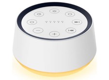  White Noise Sound Machine with 30 Soothing Sounds 12 Colors Night Light White