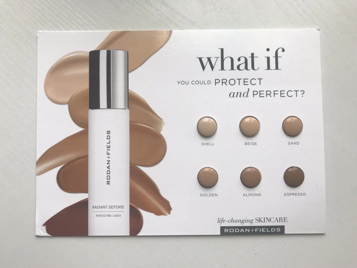 5 Pack Rodan + and Fields Radiant Defense Sample Makeup Cards 5 Cards Total  | eBay