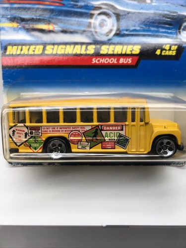 Hot Wheels 1997 Mixed Signals 80’s Corvette School Bus 1:64 Die Cast Mattel - Picture 10 of 12