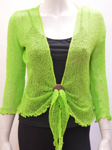 green shrug cardigan