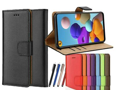 For Samsung Galaxy A52 5G A42 A12 Premium Flip Case Leather