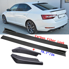 78.7" Seitenschweller Sideskirts Diffusor Heckspoiler für Skoda Superb MK3 FL