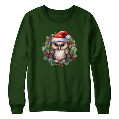 Eule Weihnachten Sweatshirt für Kinder Wildtiere Tier Lustig Pullover Junge Mädchen Xmas...