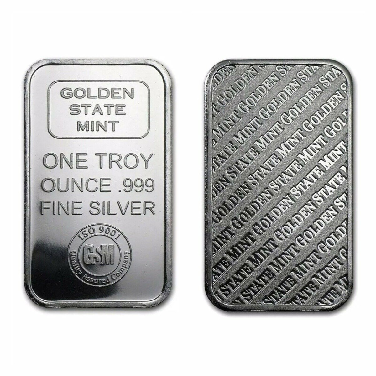 1 TROY OZ .999 FINE SILVER BULLION GSM ISO BAR BU | eBay