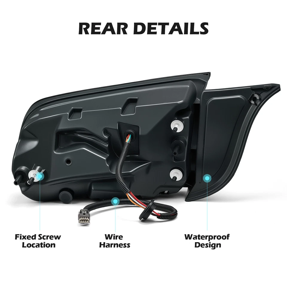 2015-2023 Ford Mustang Euro Clear LED Sequential Tube Tail Lights Brake Lamps - Image 4 of 4