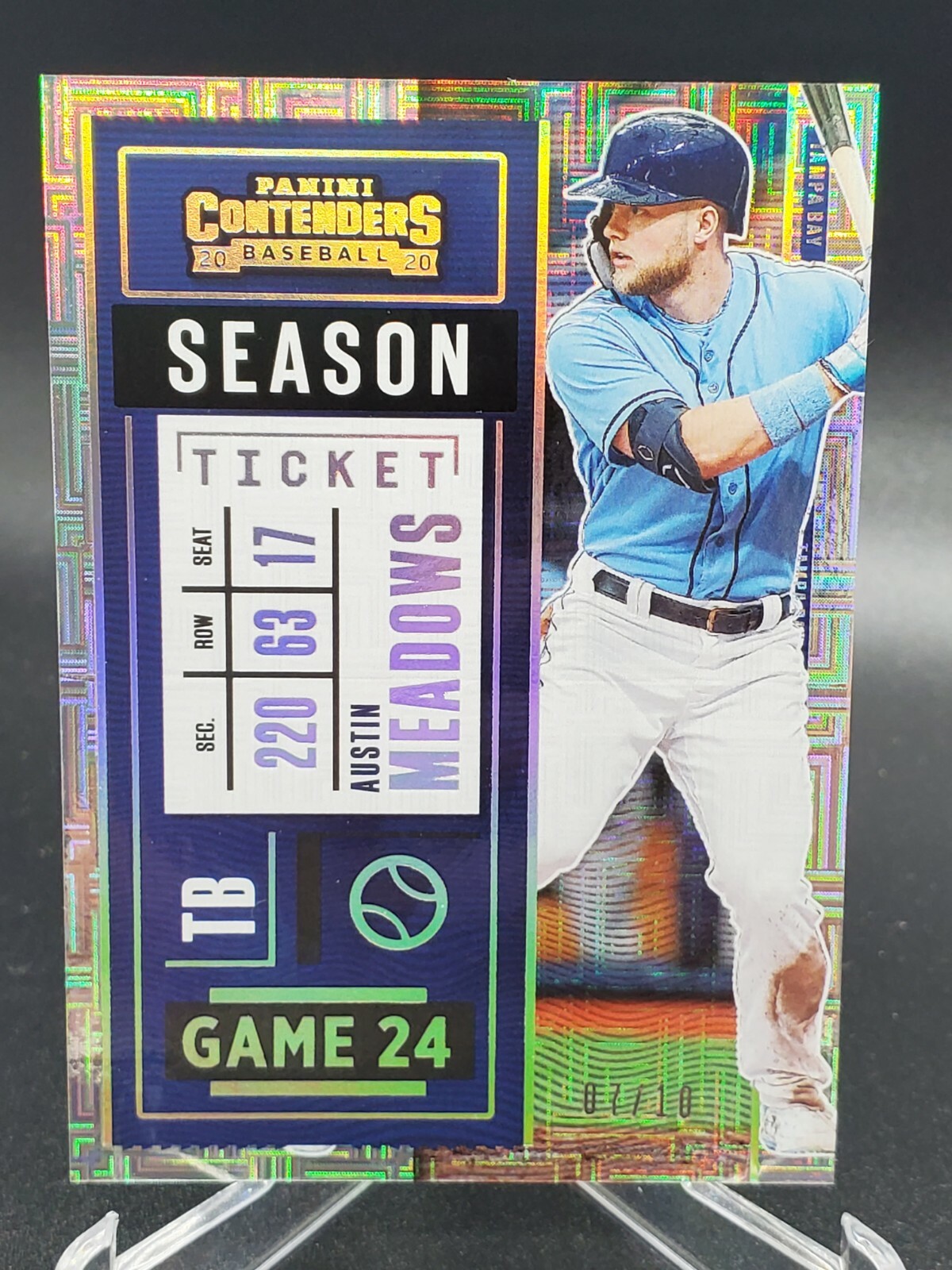 2020 Panini Contenders Building Blocks Ticket SP #'d /10 Austin Meadows Tigers