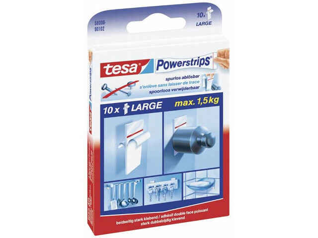 Tesa Powerstrips Maxisparpack Large 10 Stück, 