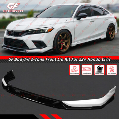 For 2022-2024 Honda Civic 11th GF Bodykit Pearl White Black Front