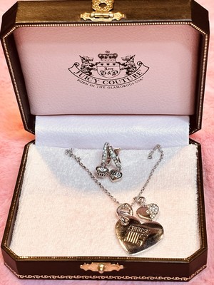 Choose Juicy Couture Dog Tag Charm Necklace Vintage, New Box Rare Added  Earrings | eBay