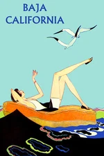 Beaches Baja California Birds Sea Ocean American Vintage Poster Repro FREE S/H
