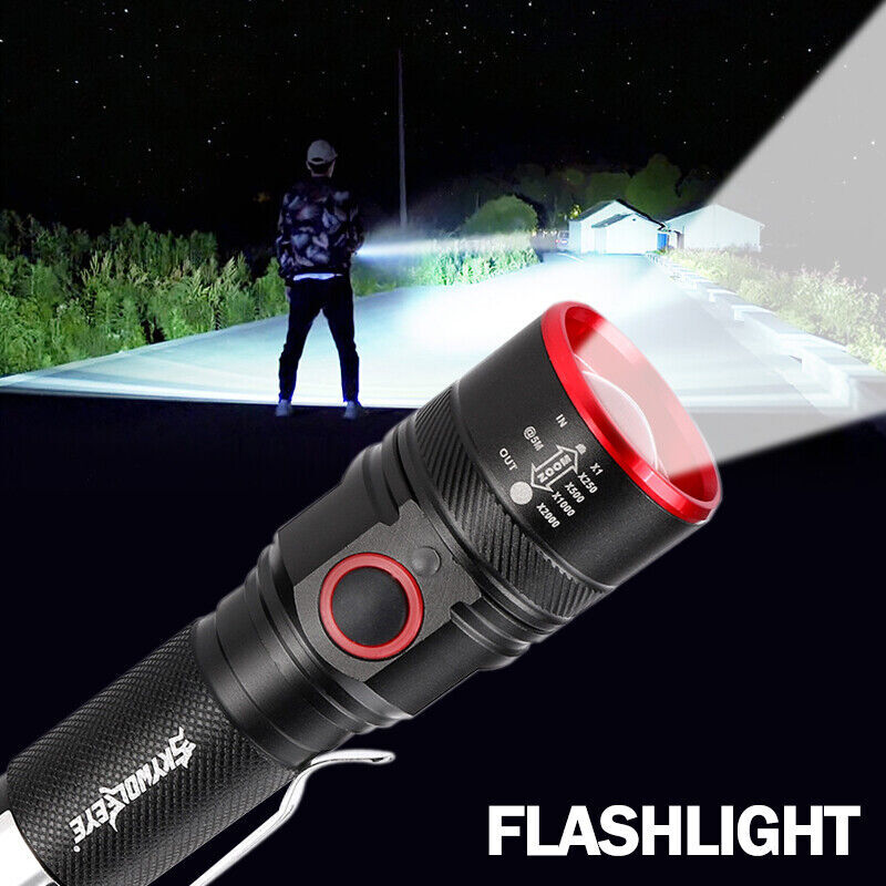 Super Bright Tactical LED Flashlight Torch Small Handheld Light Rechargeable - Picture 5 of 12