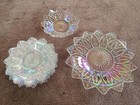 Federal Glass Carnival Iridescent Lusterware Petal Candy Dish Serving Platter — photo 2