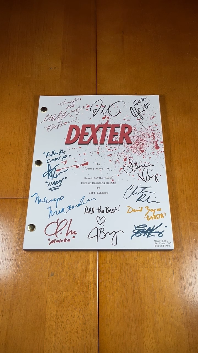 Dexter Pilot Script Signed- Autograph Reprints- Dexter TV Show | eBay