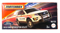 Matchbox 2016 Ford Interceptor Utility 96/125 '25 1:64 Modell Spielzeug Police