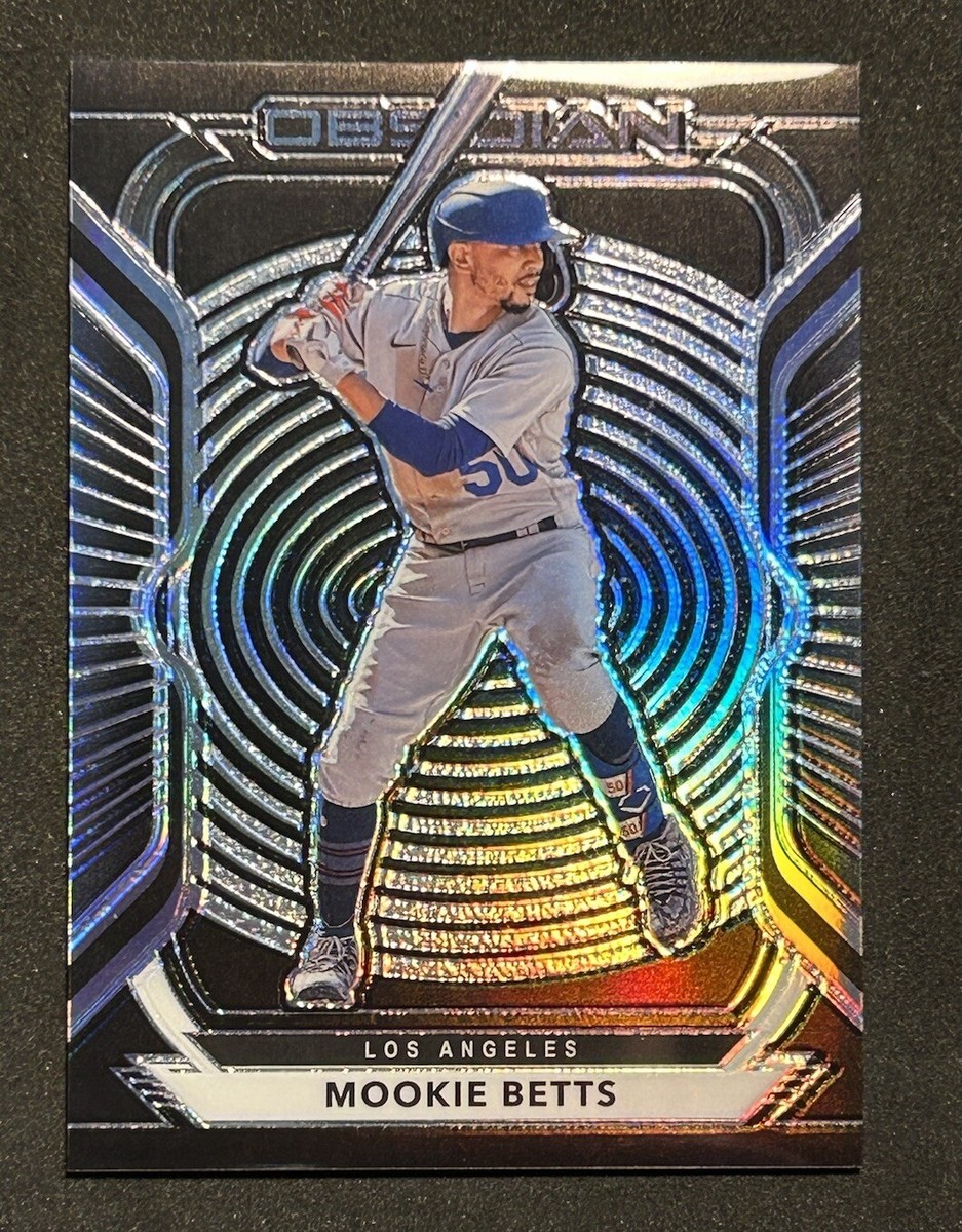 rare baseball cards 2021 Mookie Betts Obsidian 2021 MLB Baseball Card #8 MT