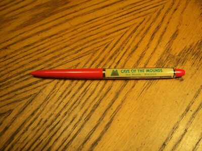 Vintage Floaty Ballpoint Pen  Cave Of The Mounds   5-15/16'' Long   Denmark