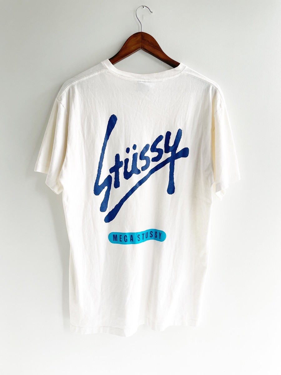 Vintage 90's Stussy Off White T Shirt. Single Stitch Size L | eBay
