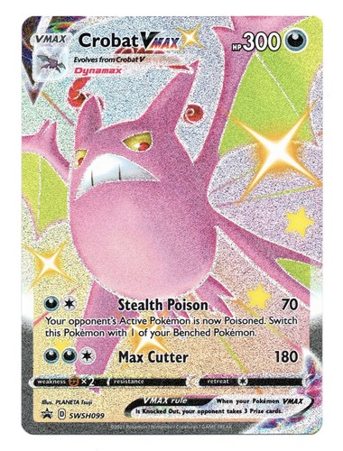 Pokemon TCG - Crobat VMAX SWSH099 Shiny Full Art Promo - Shining Fates - NM  | eBay