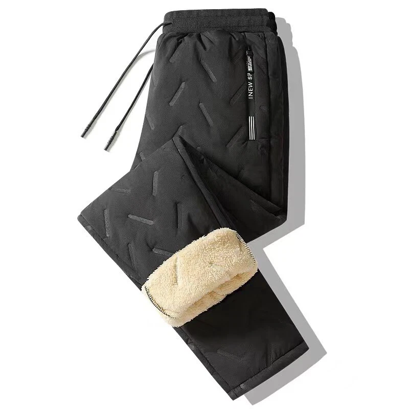 Fleece Pants,Winter Warm Fuzzy Joggers Sweatpants,Fleece-Lined Waterproof Pants