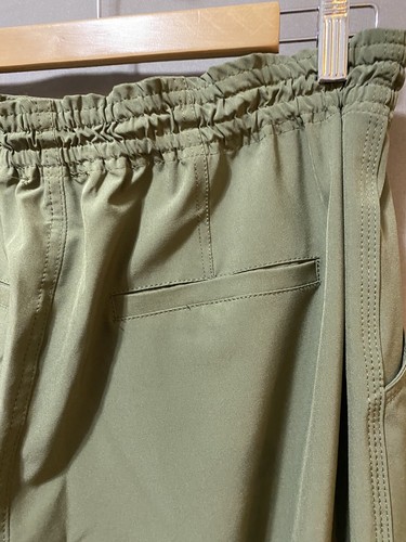 NWT Rachel Zoe Women Elastic Waist Hi-Rise Toggle Hem Wide Leg Jogger SZ L Green - Picture 9 of 12