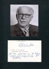 Leopold Ruzicka Nobel Prize for Chemistry 1939 autograph note signed & mounted
