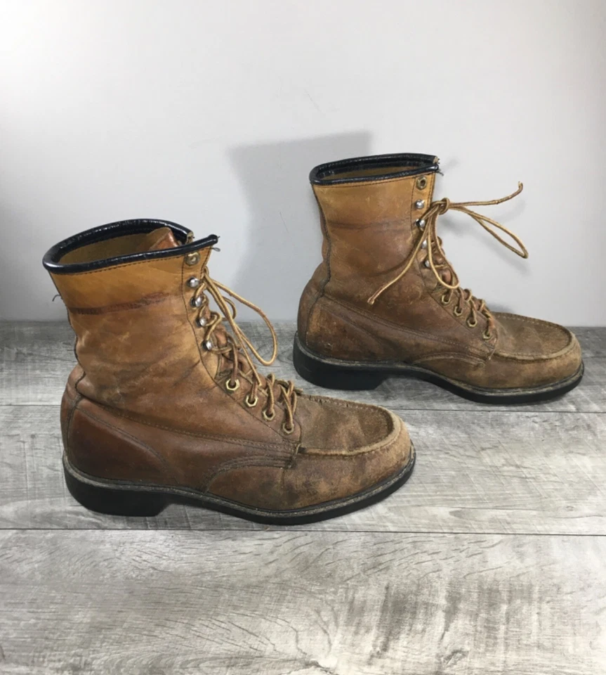 Botas de cuero marrón de caza vintage Wolverine Sport Upland Work para hombre talla 8,5 Foto 2 de 4