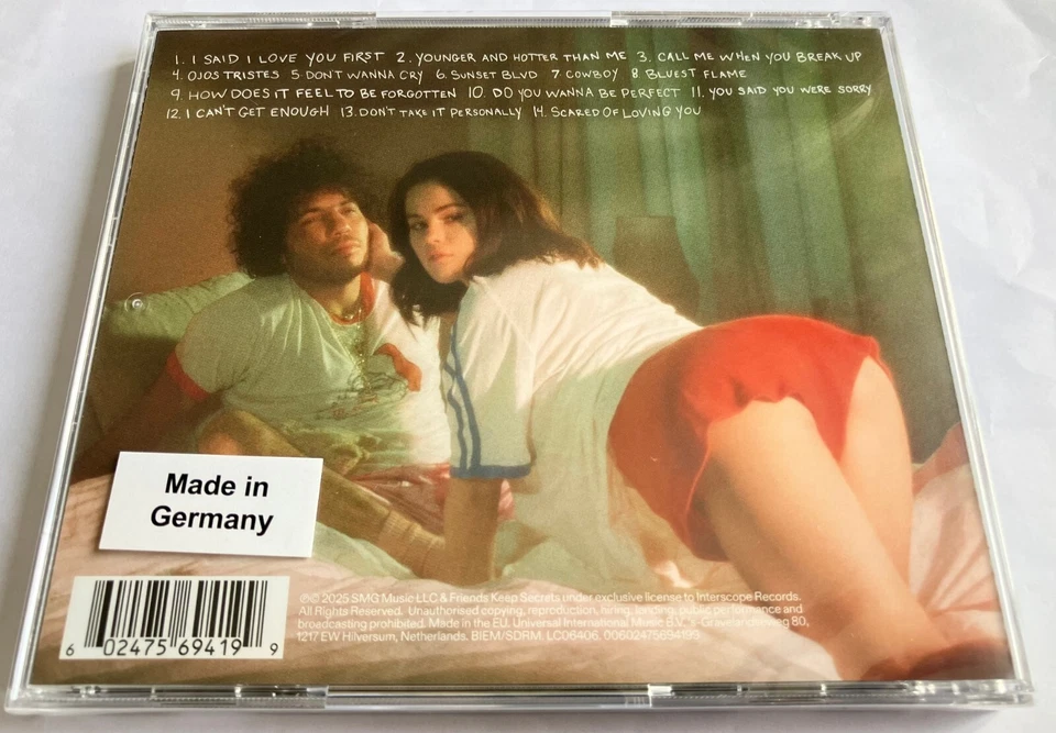 Selena Gomez & Benny Blanco - I Said I Love You First - NEW CD (sealed) 2025 - Image 3 of 4