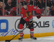 Trevor van Riemsdyk Autographed Signed 8x10 Photo - NHL Chicago Blackhawks w/COA