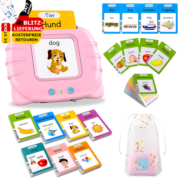 ✅ Sprechende Flash-Karten Deutsch & Englisch 510 WöRter Lernspielzeug Spielzeug-image