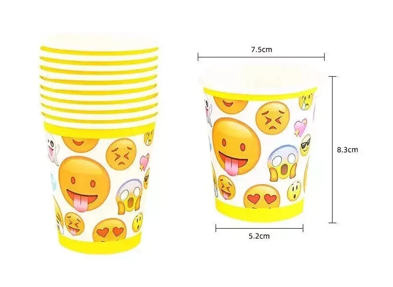 Emoji 10 Guests Tableware Pack Party Supplies Kids Birthday Decoration - image 4 of 4