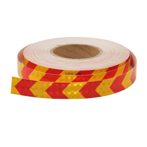 25mm Directional High Grade Reflective Arrow Safety Adhesive Tape Red White Blue - Picture 6 of 10
