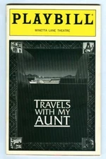 Vintage 1995 TRAVELS With MY AUNT at Minetta Lane Theatre PLAYBILL! Jim Dale!