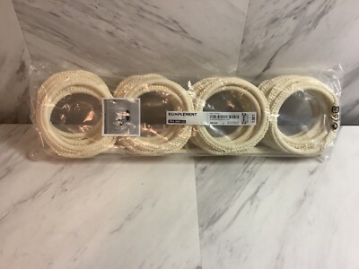 New IKEA KOMPLEMENT Scarf Holder Tie Organizer Multi Use Ivory Macrame Circles 