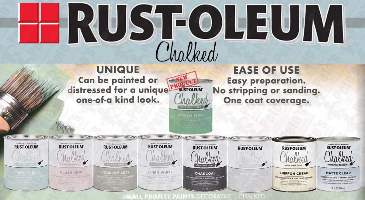 Rust-Oleum Chalked Ultra Matte Country Gray Water-Based Acrylic Chalk Paint  30 oz