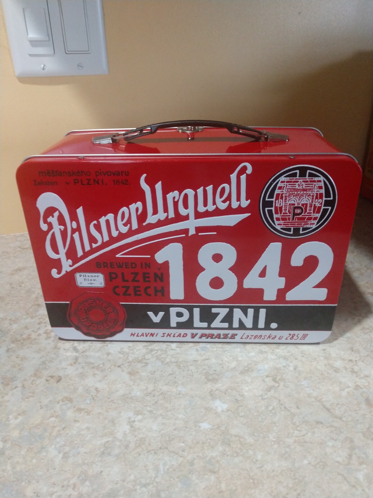 Pilsner Urquell 1842 Red Lunch Box Empty Beer NOT Included eBay