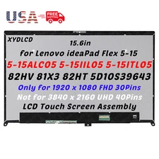 5D10T77943 5D10T77944 for Lenovo ideaPad Flex 5-15IIL05 81X3 LCD Screen Assembly