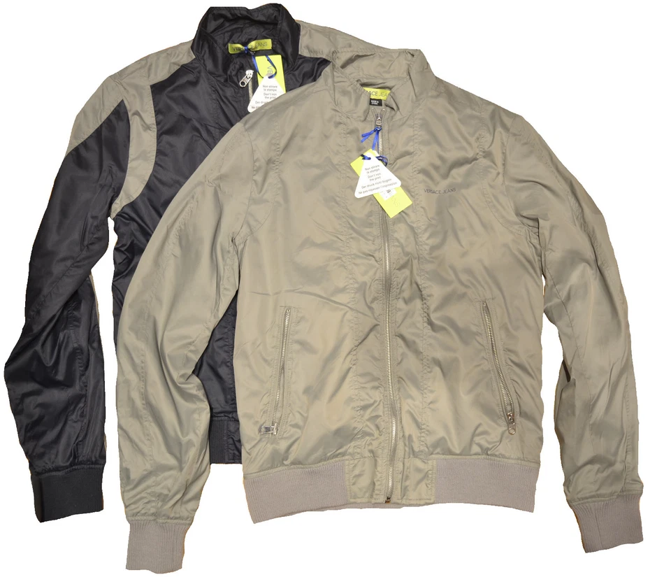 Jaqueta corta-vento esportiva leve logotipo jeans Versace nova com etiquetas tamanho P - Imagem 4 de 4