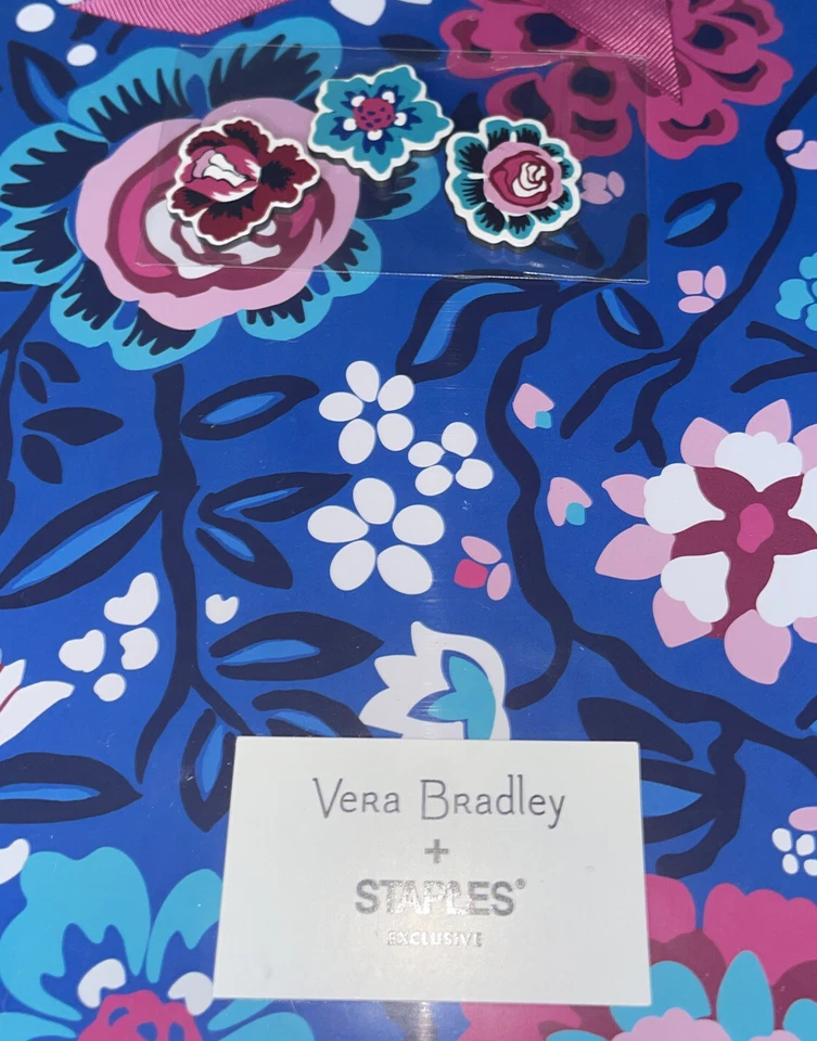 Vera Bradley Bloom Berry Magnet Memo Board with Magnets College Dorm Room - Image 4 of 4