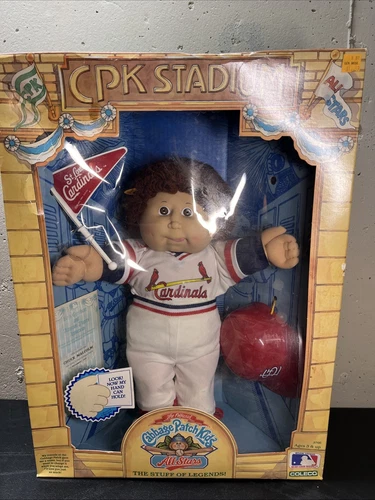 Vtg Cabbage Patch Kid, CPK Stadium, All Star StL Cardinals, Sheldon Norton w Box