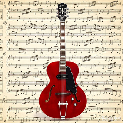 Grote Semi-Hollow  Red  Solid Electric Guitar,Maple P90 pickups  GTZT-01
