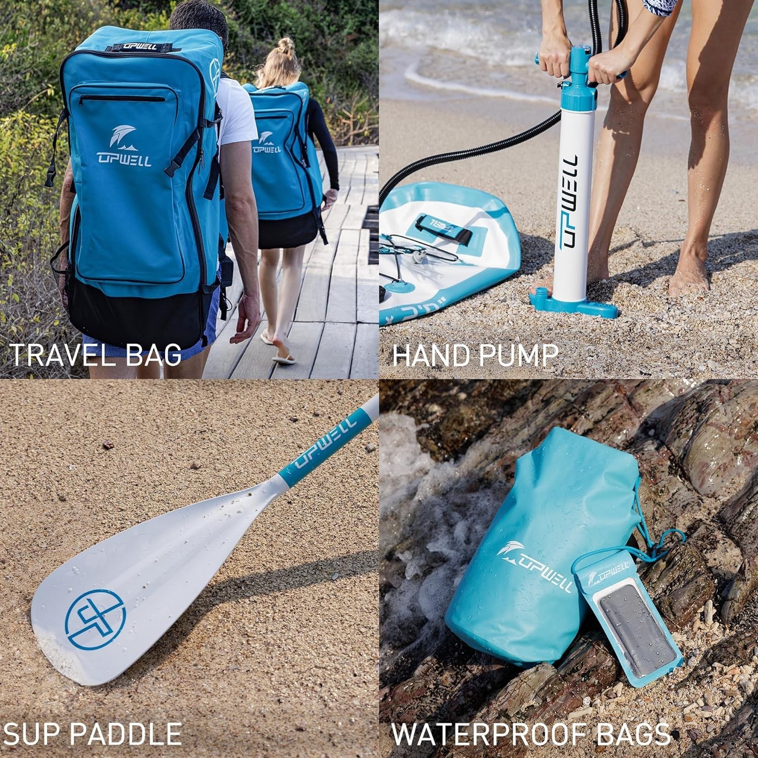 11’2”x33”x6” Inflatable Stand Up Paddle Board with SUP Accessories