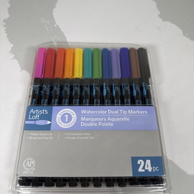 Artist's Loft 24 Color Dual Tip Permanent Markers - New*