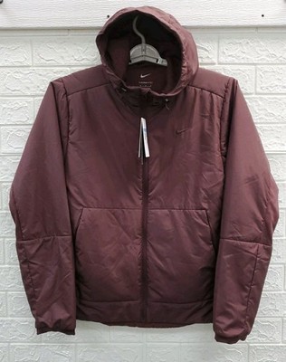 New Nike Therma Fit Unlimited Versatile Full Zip Packable Jacket Burgundy Sz M