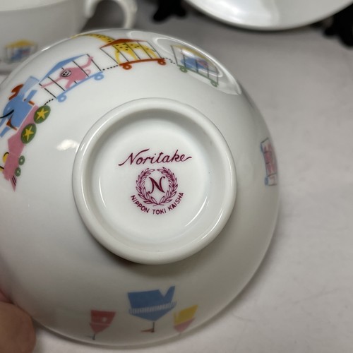 Noritake Nippon Toki Kaisha Circus Childs 4 Piece Dinner Set Porcelain - Picture 13 of 24