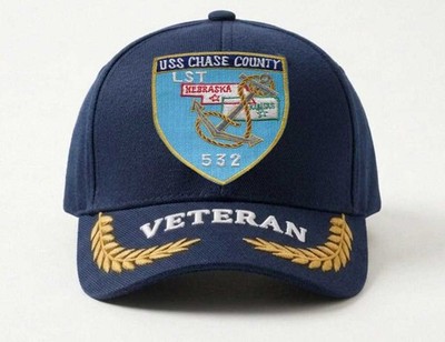 Customized Name Embroidered Hat Uss Chase County Lst-532, Veteran Cap, Gift