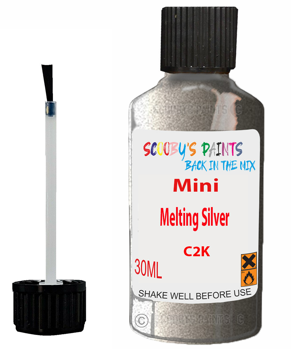 Touch Up Paint For Mini Cooper S Melting Silver Metallic C2K, WC2K