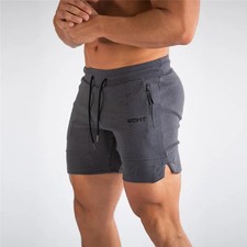 New men Zip pocket Fitness Gyms Shorts Men Summer Running Short Pants Male Jogge