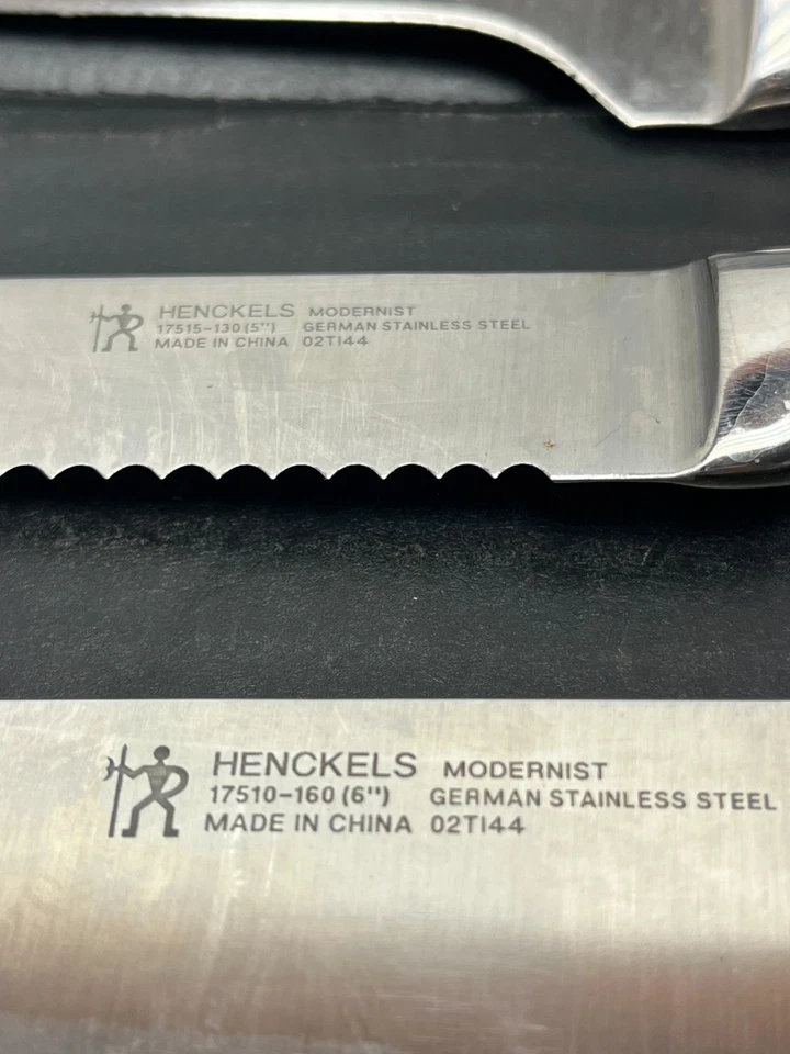 Lote de 3 facas Henckels MODERNIST desossa, utilitário serrilhado, faca utilitária 6" - Imagem 2 de 4