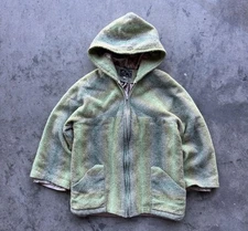 60’s 70’s Trefriw Woolen Mills Gradient Wool Zip Coat Hippy Hoodie